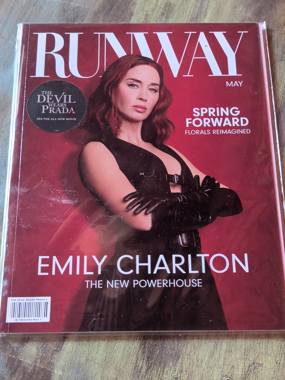 Betsey Johnson Red and Black Runway Magazine Cover Art Print
